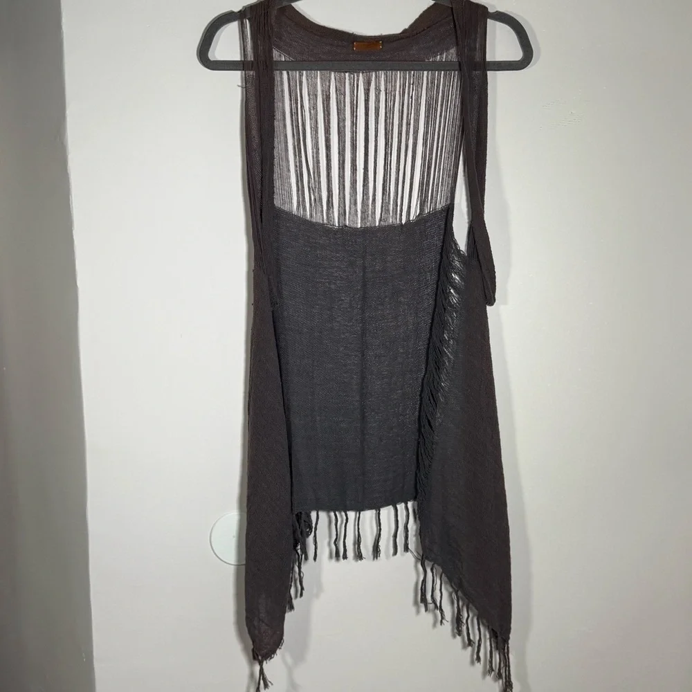 Caravana Tulum Plum Open Knit Gauze Boho Festival Desert Coachella Cardigan OS - Picture 1 of 11